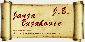 Janja Bujaković vizit kartica